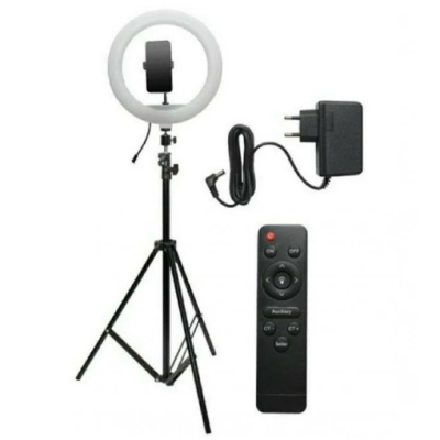 Кольцевая лампа со штативом и пультом ДУ D33см